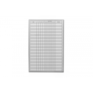 OptiMA® 18" H x 24" W In/Out Planner, Holds 15 Names, Approximately 1" High, Aluminum Trim, No Tray, 30 Pushpin Magnets