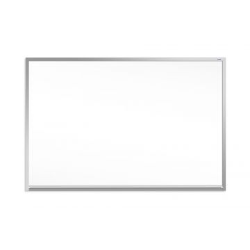 OptiMA® Great White® Magnetic Whiteboards, 2 Piece, 1/2" Substrate with Vapor Barrier Backing, 1" Satin Anodized Aluminum Trim, Marker Tray, Two 6' Sections with H-Bar