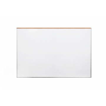 OptiMA® Great White® Magnetic Whiteboards with Map Rail,1/2" Substrate with Vapor Barrier Backing, 1" Satin Anodized Aluminum Trim, No Marker Tray, 3' x 4'