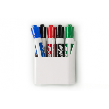 Bright White Magnetic Marker Cup Holds up to 8 Markers
