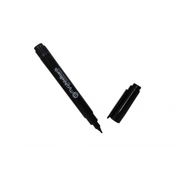 Dry Erase Marker with Fine Point Tip - Black Barrel, Black Cap, Black Plug, Black Ink