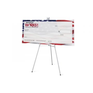 12" T x 24" W Opt-Print Re-usable Dry Erase Promotional Check, Laminated On Smooth, Moisture Resistant 1/4" Thick PVC