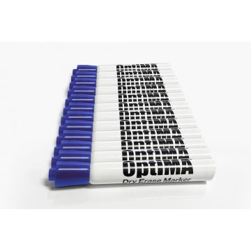 OptiMA® Chisel Tip Dry Erase Markers, 12/Box, Blue