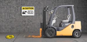 Warehouse Safety Whiteboard and Forklift