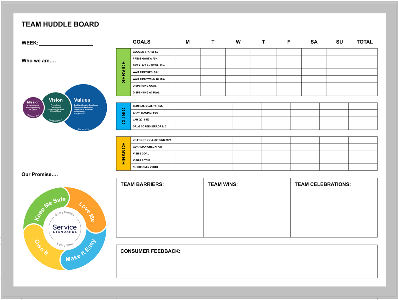 Team Huddle Board - color