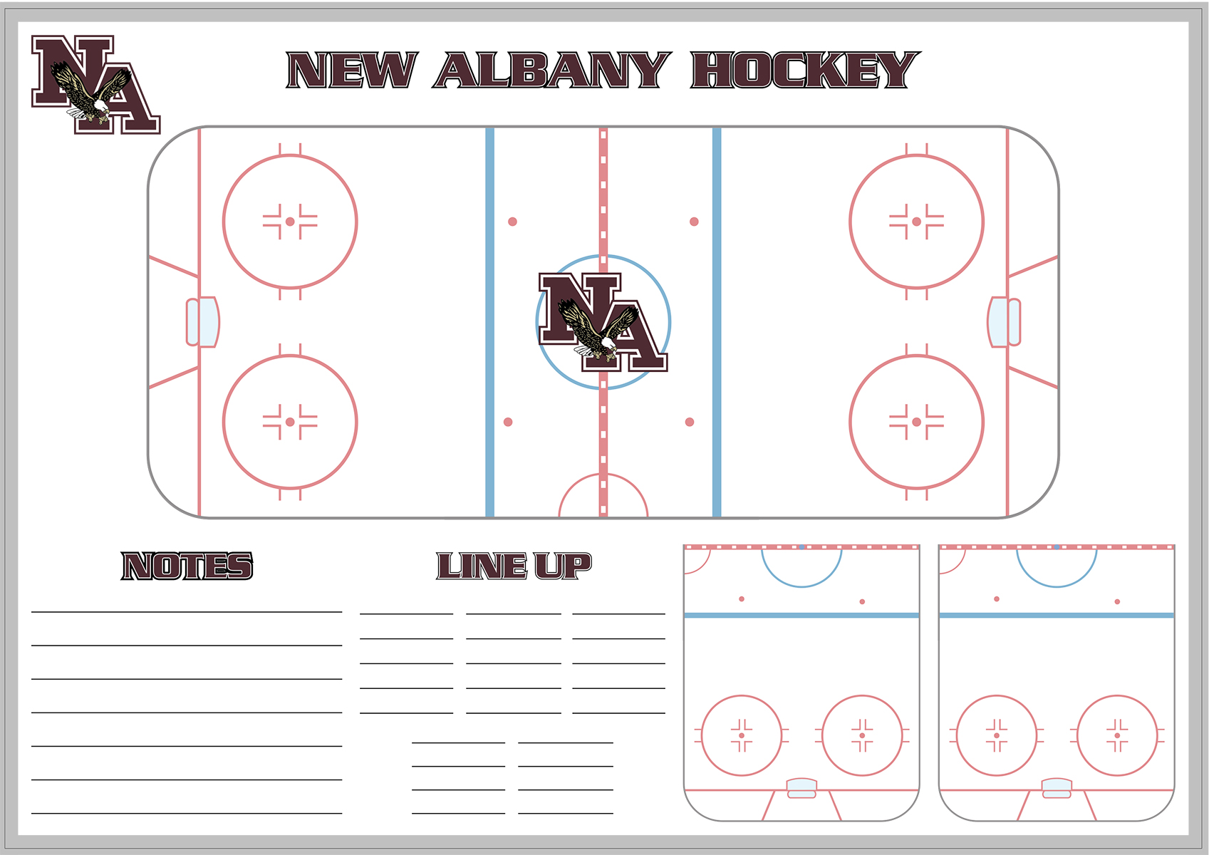 Ice Hockey Rink with Lineup