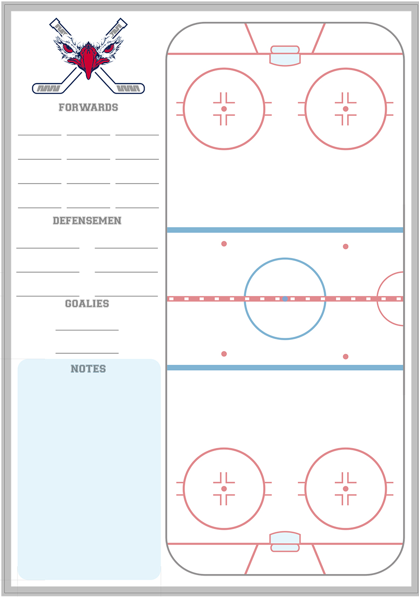 Ice Hockey Lineup - Portrait